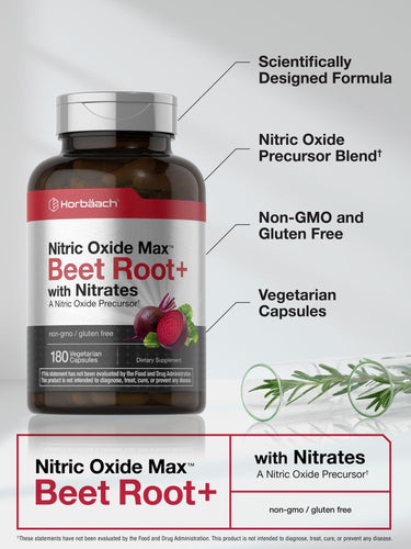 View 3 Nitric Oxide Max with Beet Root | 180 Capsules