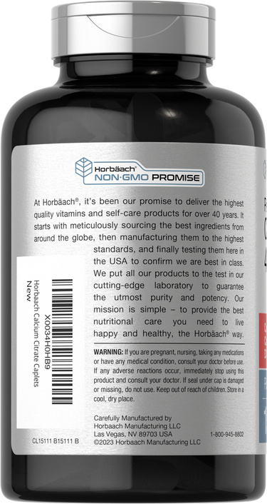 View 3 Bottle of Harbouch supplements with label showing brand promise and manufacturing details.