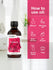 Plumeria fragrance oil bottle with usage instructions on a pink background