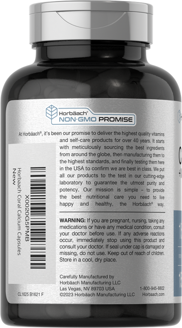 View 3 Herb Bach supplement bottle with label and bar code