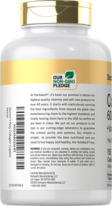 Vitamin supplement bottle with gold cap and label on a white background