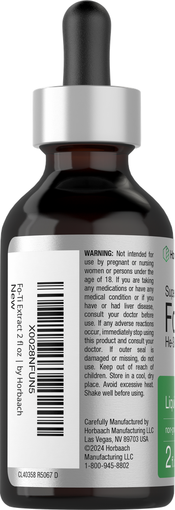 View 3 Drug bottle with dropper cap and back label visible.