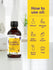 Fragrance oil bottle with usage instructions on a yellow background