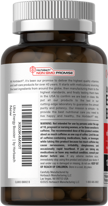 Supplement bottle with label on a white background