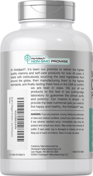 Vitamin bottle with detailed labeling including barcode and manufacturing information.