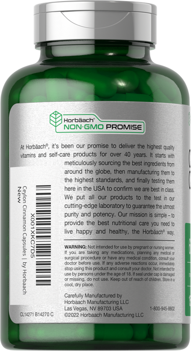 View 3 Green supplement bottle with label showing text and bar code.