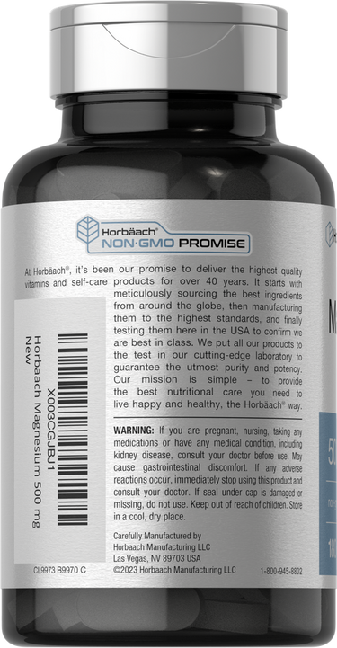 View 3 Back of a supplement bottle with text and barcode