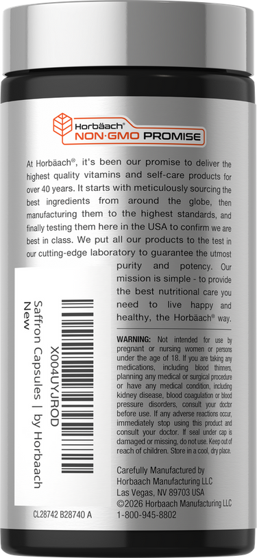 View 3 Saffron + Magnesium Glycinate Supplement | 60 Vegan Capsules