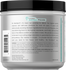 Back of a supplement container with text and branding