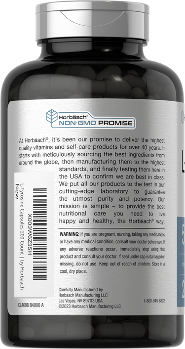 L-Tirosina 500mg | 200 Cápsulas