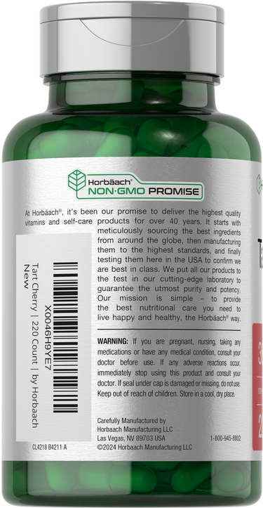 Sauer-Kirsch-Extrakt 3600 mg pro Portion | 220 Kapseln