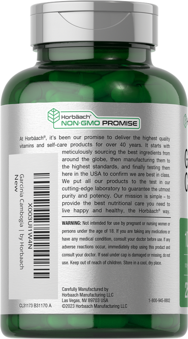 Garcinia Cambogia Pills 1000mg | 250 Capsules