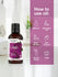 view 3 Bottle of lilac fragrance oil with usage instructions on a purple background