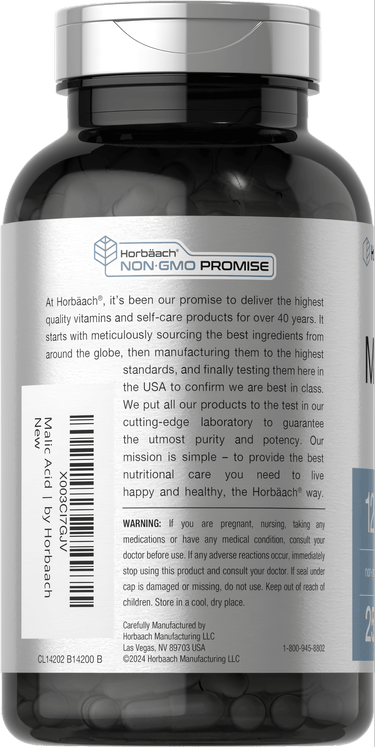 View 3 Malic Acid 1200mg per serving | 250 Capsules