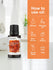 Herb Bach Frankincense & Myrrh essential oil bottle with usage guide on an orange background