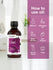 Bottle of lilac fragrance oil with usage instructions on a purple background.