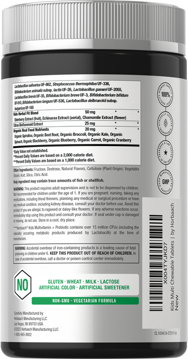 View 3 Kinder-Multivitamin mit Probiotika | 100 Tabletten