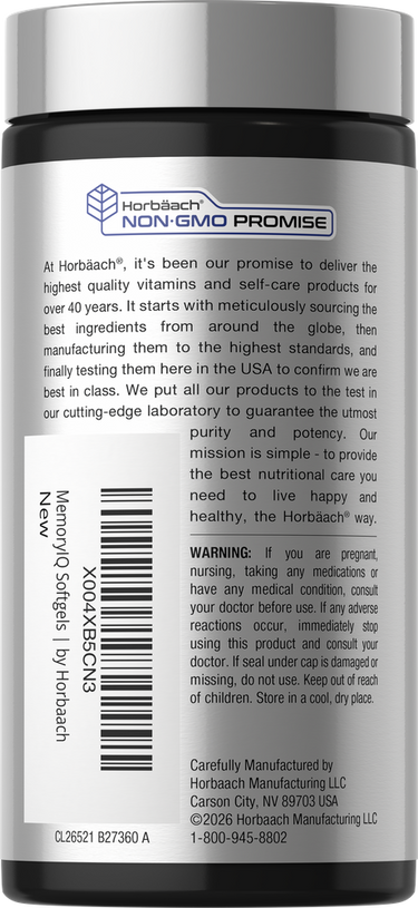 View 3 Memory IQ Brain Support Supplement | 60 Softgels