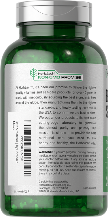 View 3 Green supplement bottle with label on a white background