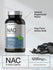 Bottle of NAC supplement with label details and peppermint flavor indication.