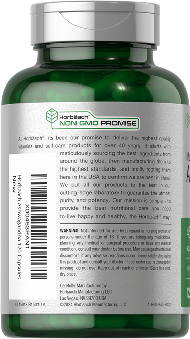 View 3 Green supplement bottle with label showing branding and text.