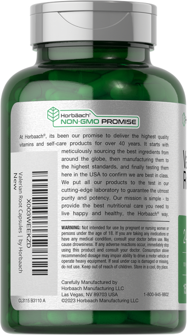 Racine de Valériane 2400 mg par portion | 150 Gélules