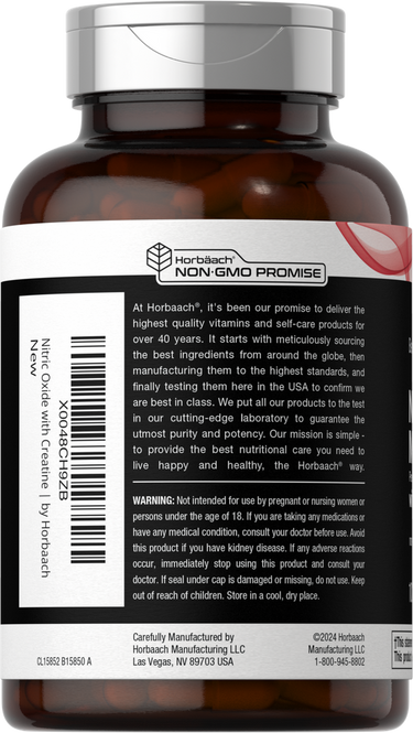 Stickstoffmonoxid mit Kreatin | 100 Kapseln