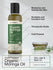 Bottle of Horbaach Organic Moringa Oil with text highlighting its benefits on a light gray background.