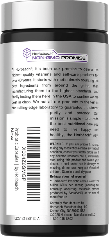 View 3 Capsules bottle of CL Probiotic with 120 billion CFU in 120 capsules, ideal for digestive health support and wellness.