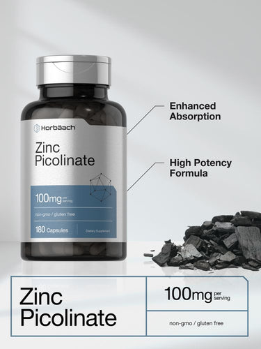 Zinc Picolinato 100 mg por porción | 180 Cápsulas