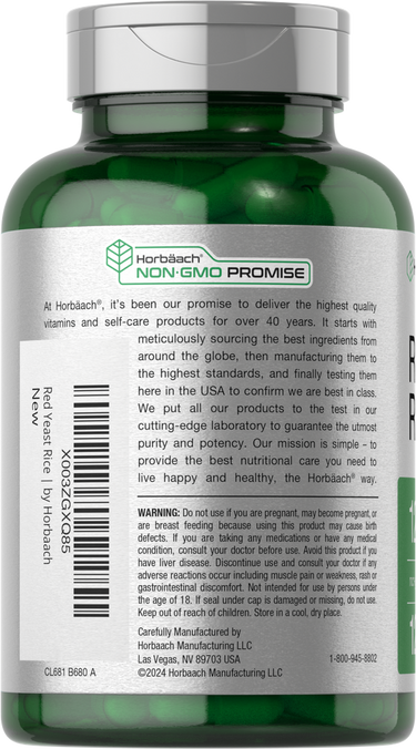 Riso Rosso Fermentato 1200 mg per dose | 120 capsule