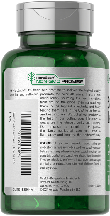 Lecitina di Girasole 2400 mg per porzione | 60 Softgel