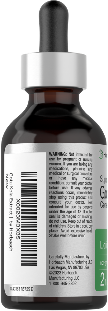 View 3 Bottle with dropper labeled 'Herbae' on a black background