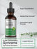 Bottle of Gymnema Sylvestre liquid extract with text highlighting its features.