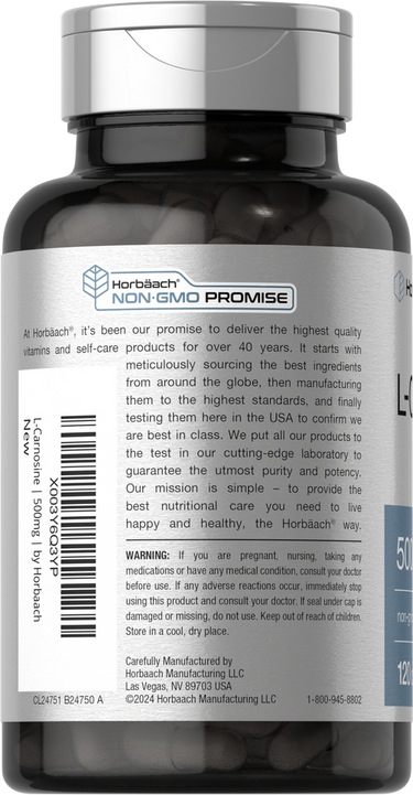 L-Carnosin 500 mg pro Portion | 120 Kapseln