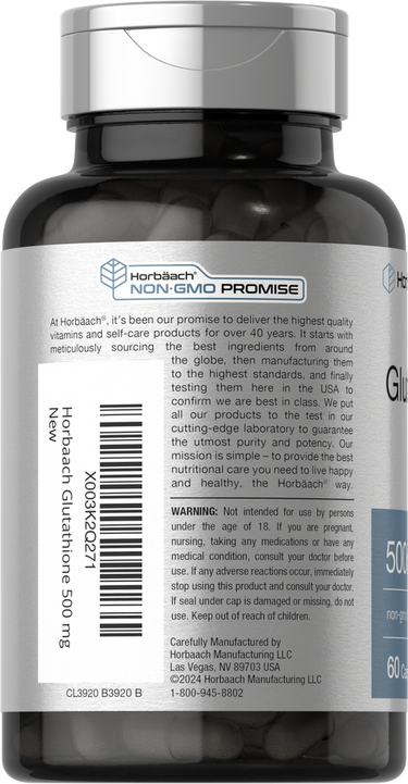 Nutritional supplement bottle with label details.