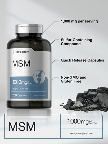 MSM 1000mg par portion | 250 Capsules