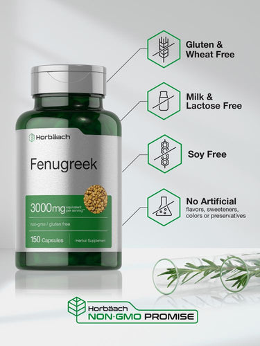 Fenugrec 3000mg par portion | 150 Capsules