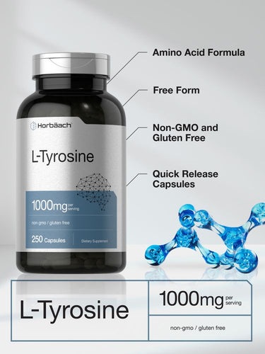 L-Tirosina 1000mg per dose | 250 Capsule