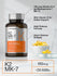 Horbaach K2 MK-7 supplement bottle with nutritional information on a light gray background