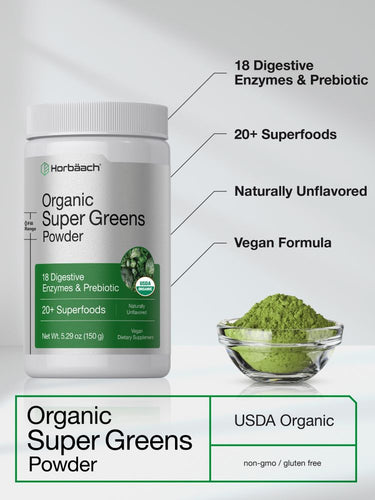 View 4 Organic Greens Powder | 5.29 oz Supplement