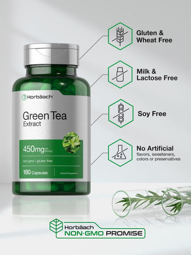 Green Tea Extract 450mg per serving | 180 Capsules