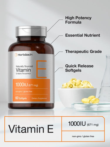 Vitamina E 1000UI | 60 Cápsulas Blandas