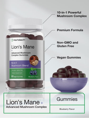 View 4 Lions Mane Supplement | 60 Gummies