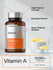 Horbaach Vitamin A supplement bottle with text highlighting features on a light gray background