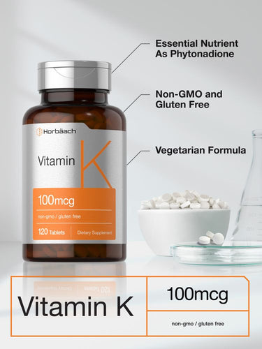 View 4 Vitamina K 100mcg | 120 Tabletas