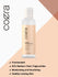 Coera Liquid Coconut Oil bottle on a geometric background
