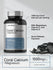 Horbaach Coral Calcium + Magnesium supplement bottle with product details on a light gray background
