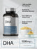 Horbach DHA supplement bottle with text highlighting features on a light gray background