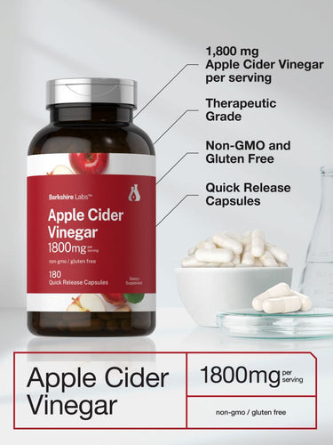 Apple Cider Vinegar 1800mg per serving | 180 Capsules